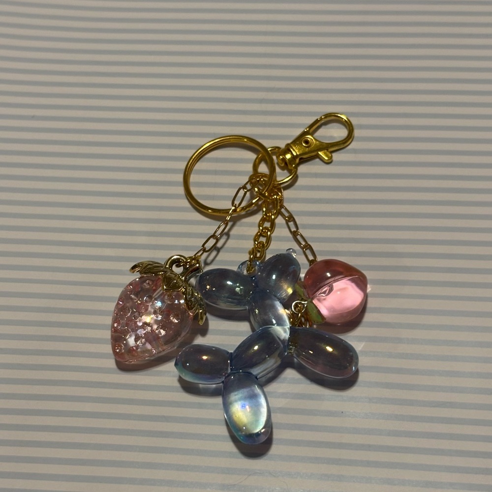 Blue Balloon Dog Keychain